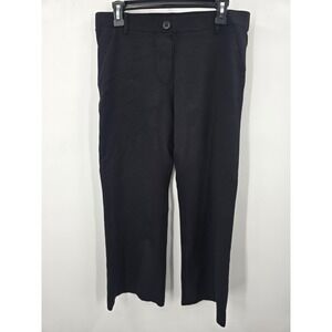 Betabrand Pants Womens Large Petite Pull On Cropped Black Stretch